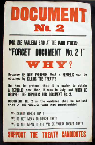 Document No. 2" poster: "Support the Treaty candidates"" at Whyte's Auctions