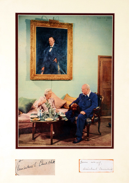 Winston and Clementine Churchill at Whyte's Auctions