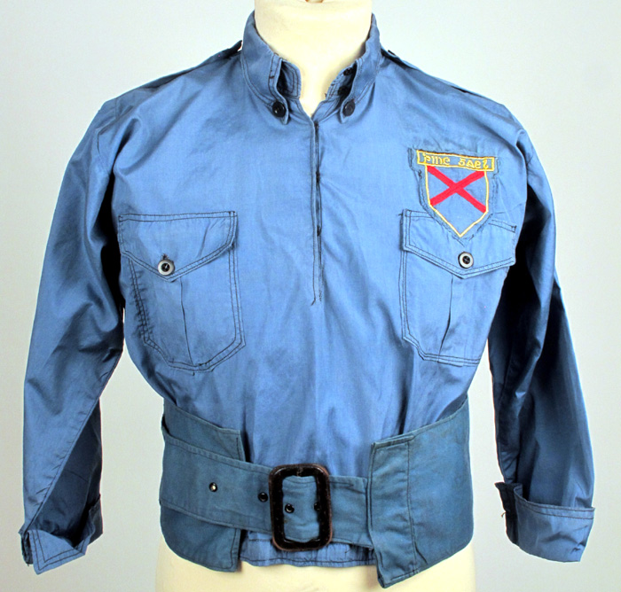 1930s A uniform shirt and belt of the Irish Comrades Association or 'Blueshirts'. at Whyte's Auctions