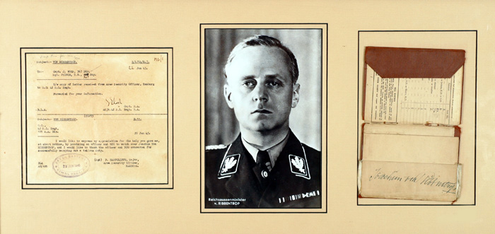 Joachim von Ribbentrop autograph signature. at Whyte's Auctions