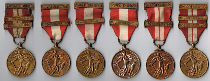 1939-1946 Emergency National Service, six different issues. at Whyte's Auctions