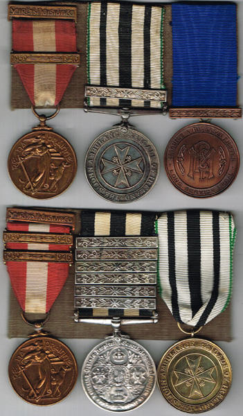 1939-1946 Emergency National Service and St John's Ambulance two family groups of three. at Whyte's Auctions
