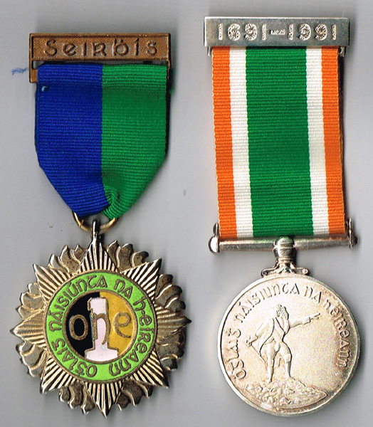 Oglaigh Naisiunta na hEireann Service Medal to Rev. P. McCabe and 1991 Patrick Sarsfield Branch, Limerick medal. at Whyte's Auctions