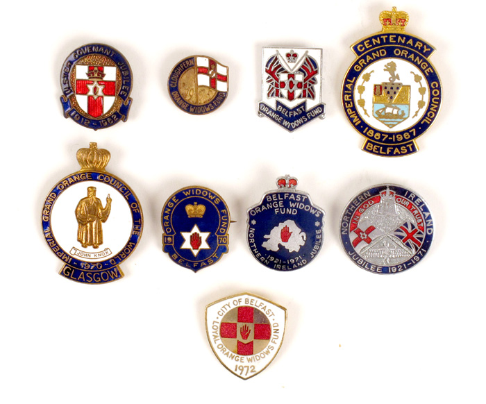 1962 - 1971 Orange Order badges collection at Whyte's Auctions