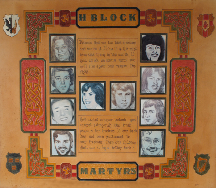 1980s: H Block Maze Prison leather work prisoner art with signatures at Whyte's Auctions