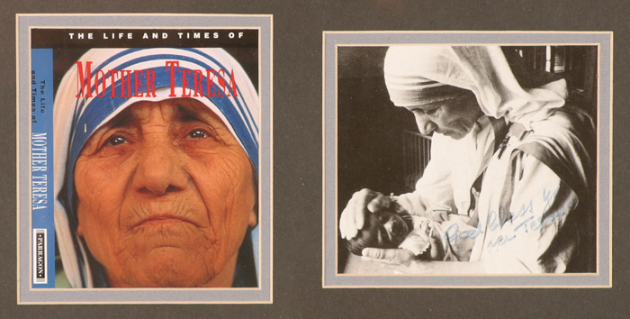 Mother Teresa signed photograph at Whyte's Auctions