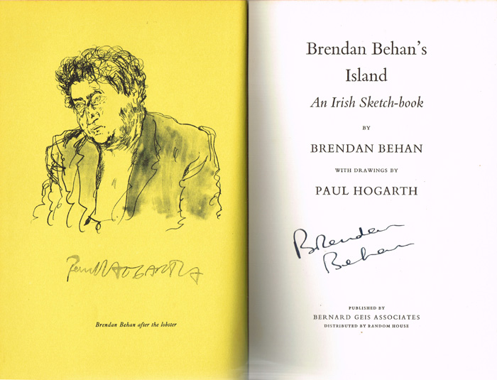 Behan, Brendan. Brendan Behan's Island: An Irish Sketchbook. Signed. at Whyte's Auctions