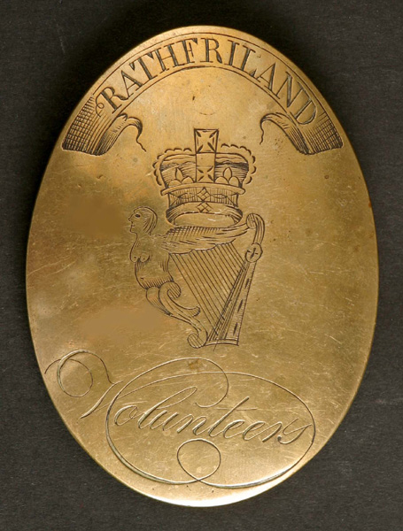 Circa 1790. Rathfriland Volunteers cross belt plate. at Whyte's Auctions