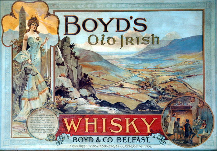 Boyd's Old Irish Whisky, framed advertising poster at Whyte's Auctions