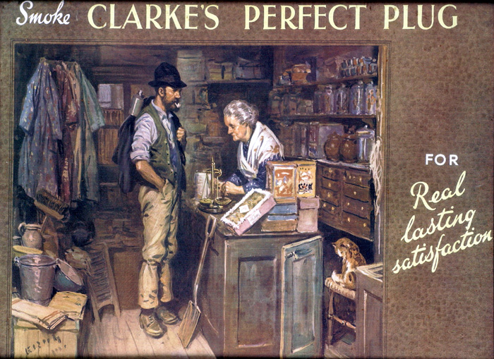 Clarke's Perfect Plug framed advertising poster at Whyte's Auctions