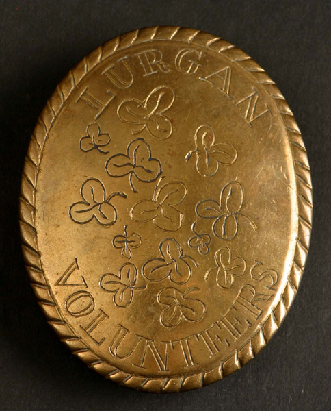 Circa 1779. Lurgan Volunteers cross belt plate. at Whyte's Auctions