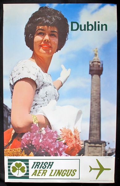 Circa 1960. Aer Lingus Dublin" poster showing Nelson's Pillar." at Whyte's Auctions