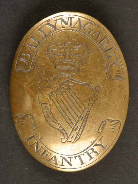 Circa 1790. Ballymagarry Infantry cross belt plate. at Whyte's Auctions