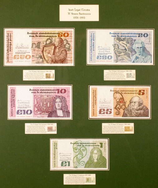 B" Series One Pound to Fifty Pounds collection." at Whyte's Auctions