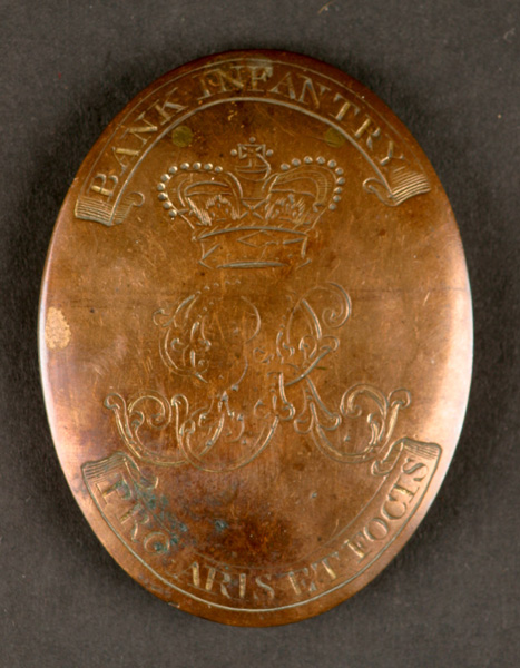 Circa 1790. Bank of Ireland Infantry cross belt plate. at Whyte's Auctions