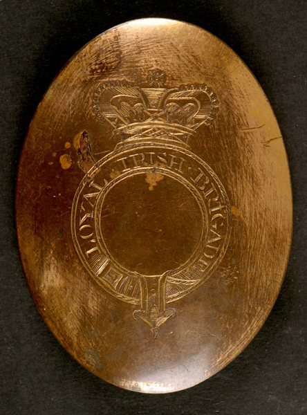 1794-1798. Loyal Irish Brigade cross belt plate. at Whyte's Auctions