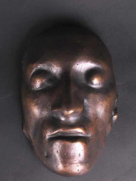 1803 Robert Emmett's death mask, cast in bronze at Whyte's Auctions