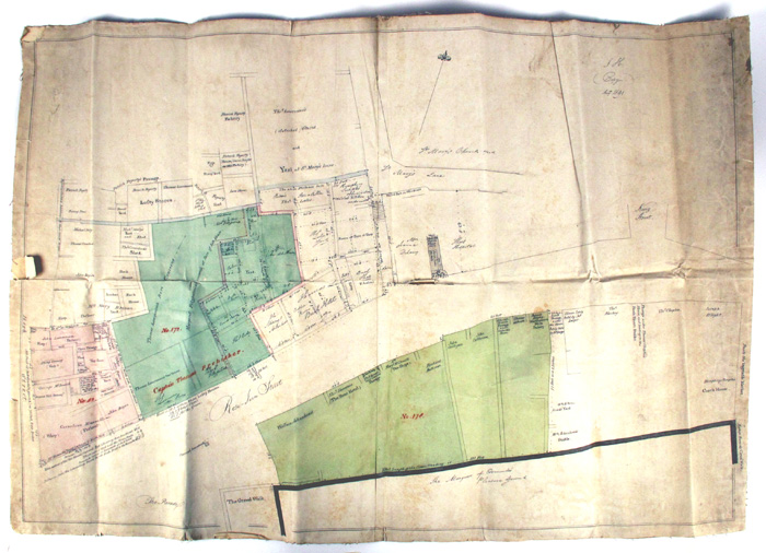 1841 (August). Detailed map of Rose-Inn Street and surrounding area, Kilkenny, for the Ormonde Estate. at Whyte's Auctions