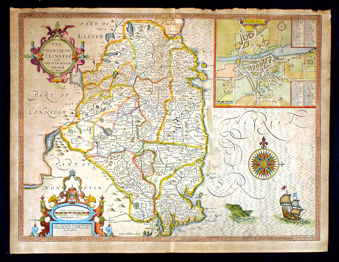 17th Century Map, John Speed, Leinster at Whyte's Auctions