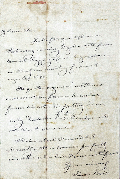 Isaac Butt autograph letter at Whyte's Auctions