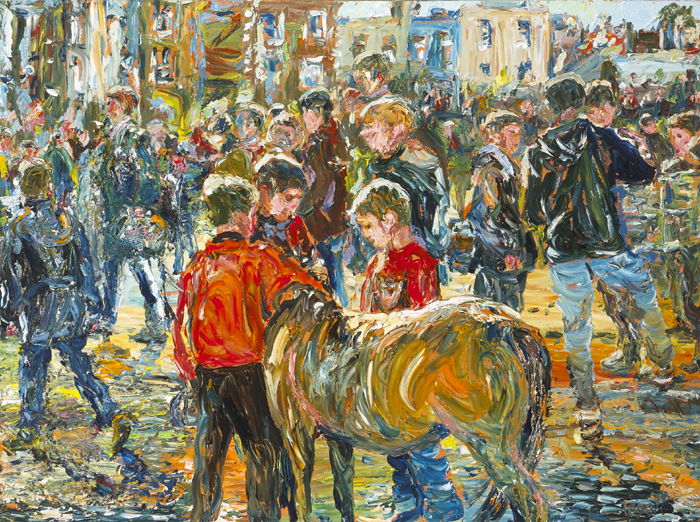 THE CENTRE OF ATTRACTION, SMITHFIELD by Liam O'Neill (b.1954) at Whyte's Auctions