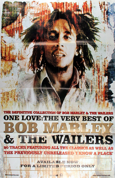 Bob Marley and the Wailers. Promotional posters for the release of Natural Mystic" and "One Love" albums." at Whyte's Auctions
