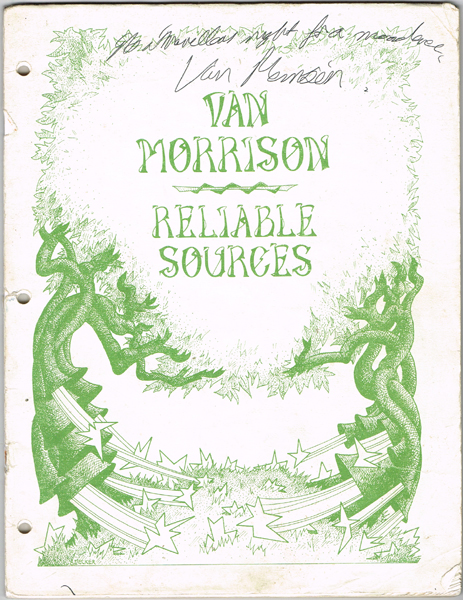 Van Morrison. Reliable Sources" signed and inscribed." at Whyte's Auctions