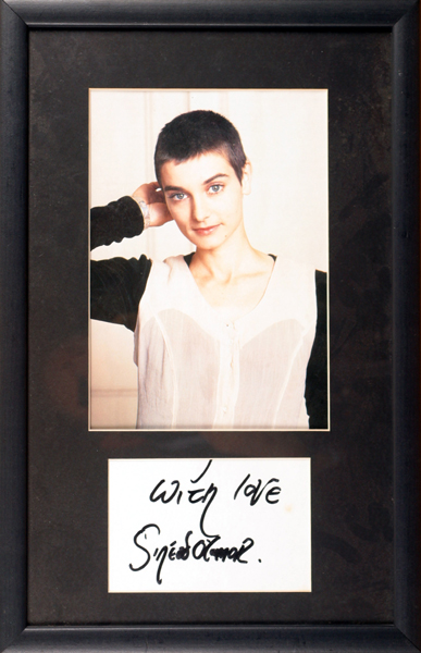 Sinead O'Connor. Autograph signature. at Whyte's Auctions