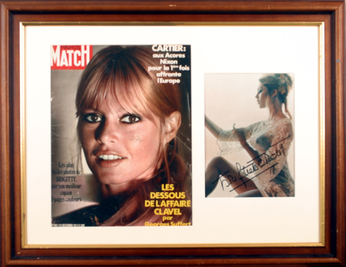Brigitte Bardot. Signed photograph at Whyte's Auctions