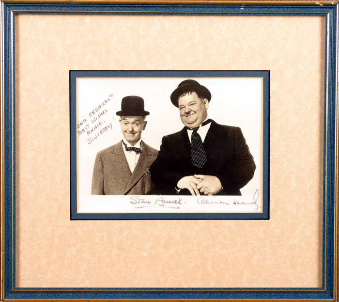 Laurel and Hardy. Signed photograph. at Whyte's Auctions