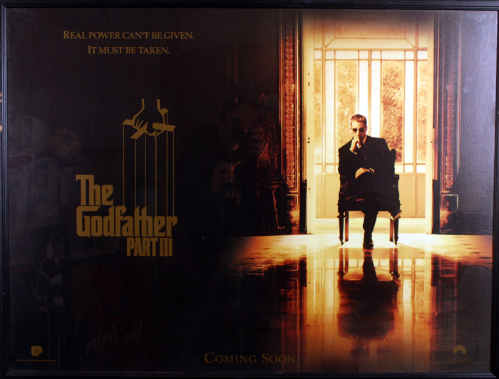 Godfather III, British Quad poster, framed. at Whyte's Auctions