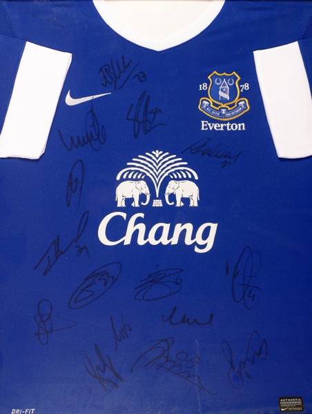 Football, Everton, 2012/13, signed home jersey. at Whyte's Auctions