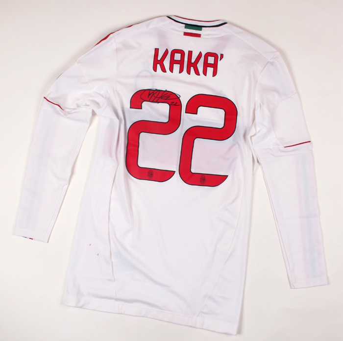 Football, AC Milan, Kaka, 2013/14, signed away jersey. at Whyte's Auctions