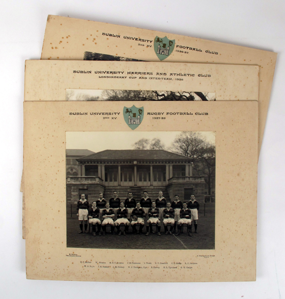 1930s Trinity College rugby and athletics team photographs. at Whyte's Auctions