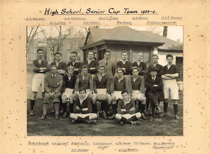 1930s, The High School, Dublin, rugby and cricket teams at Whyte's Auctions