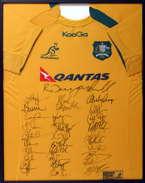 Rugby, Australia, 2013, signed home jersey. at Whyte's Auctions
