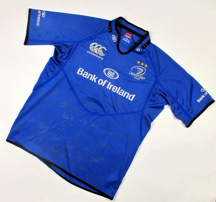 Rugby, Leinster, 2013/14, signed home jersey. at Whyte's Auctions