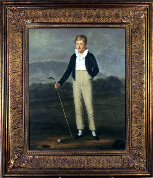 Portrait of 19th century young golfer at Whyte's Auctions