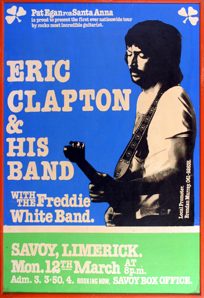 Eric Clapton. Limerick concert poster 1979. at Whyte's Auctions