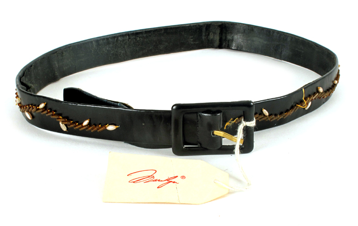 Marilyn Monroe. Belt, the personal property of Marilyn Monroe. at Whyte's Auctions