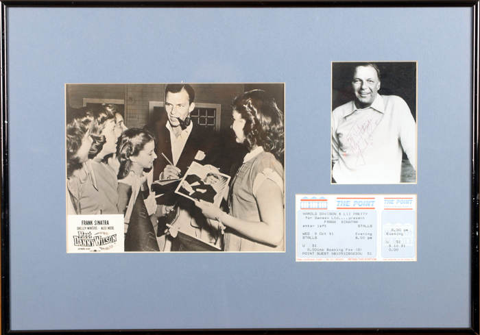Frank Sinatra. Signed photograph at Whyte's Auctions