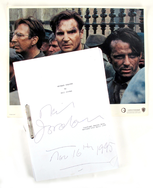 Michael Collins. Script for the 1995 Warner Bros. movie, signed. at Whyte's Auctions
