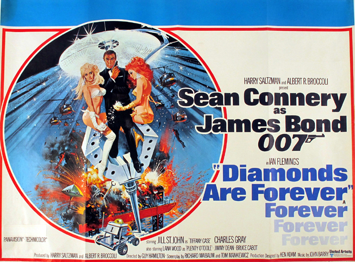 Diamonds Are Forever, British Quad poster. at Whyte's Auctions