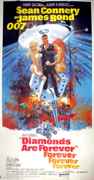 Diamonds Are Forever, cinema poster. at Whyte's Auctions