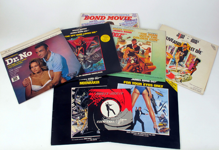 A collection of James Bond Film soundtrack albums. at Whyte's Auctions