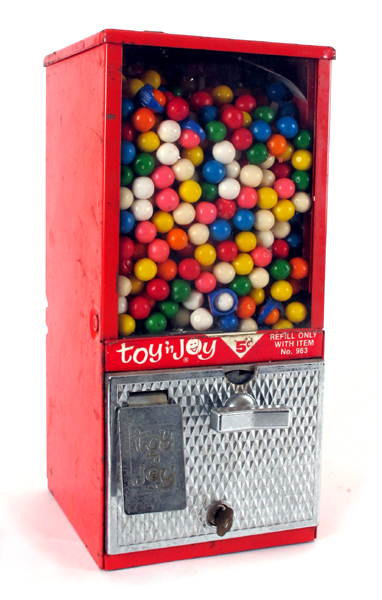 The Beatles, 1960s bubblegum vending machine with Beatles merchandise at Whyte's Auctions