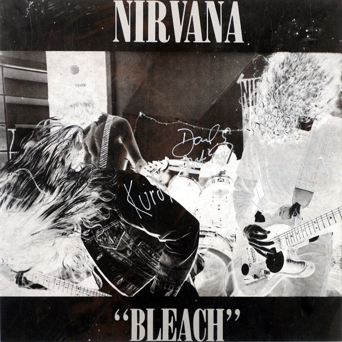 Nirvana, Bleach" signed album sleeve" at Whyte's Auctions