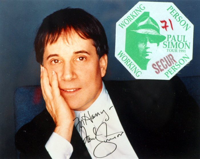 Paul Simon. Signed photograph at Whyte's Auctions