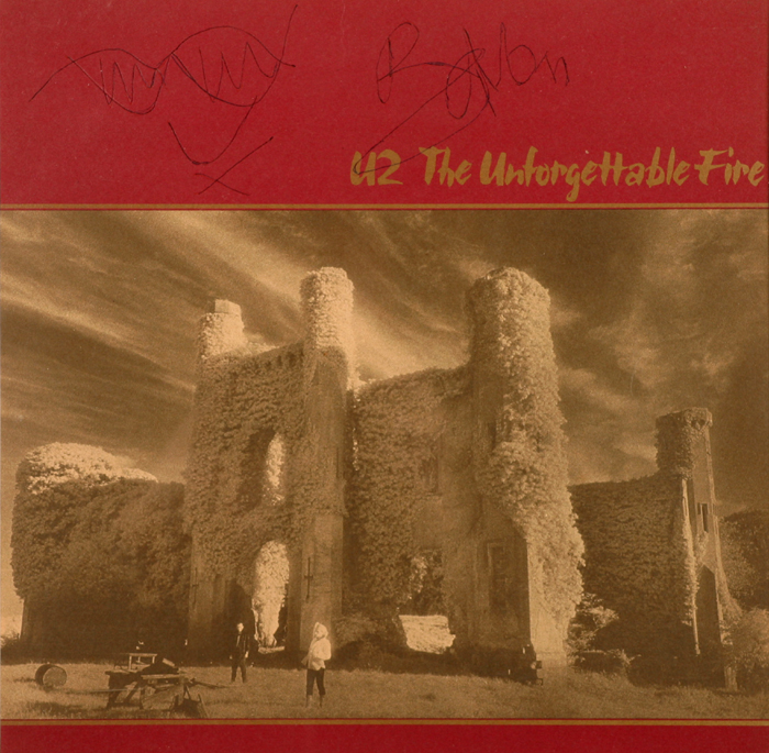 U2. The Unforgettable Fire, signed by Bono at Whyte's Auctions