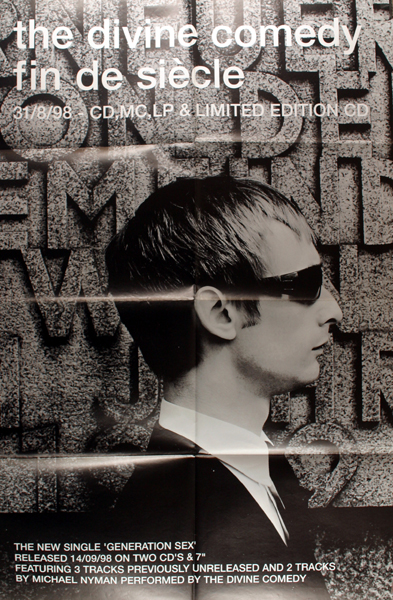 Divine Comedy, Fin de Si�cle. Promotional poster for the release of the album. at Whyte's Auctions